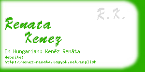 renata kenez business card