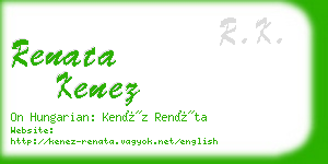 renata kenez business card